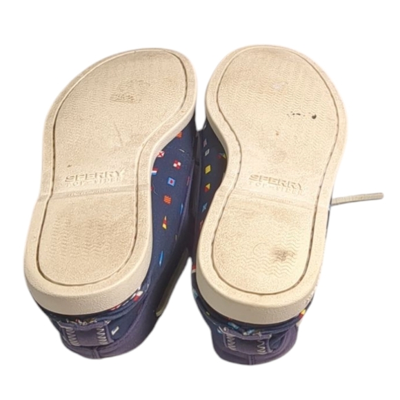 Sperry Top-Sider Authentic Original Prep Boat Shoe Men Sz 8 Navy Flags - Picture 6 of 6